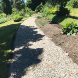 Pose de gravier blanc pour allée-chemin Anzin